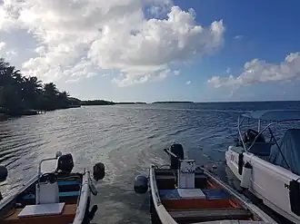 Pointe Macou, îlet Rat et îlet Macou vus de Vieux-Bourg en janvier 2023