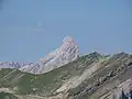 La pointe Percée depuis la pointe de Merdassier au sud-ouest.