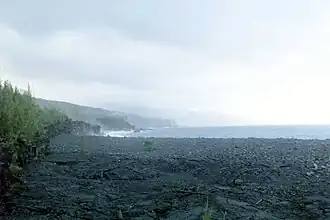 Vue de la pointe de la table.