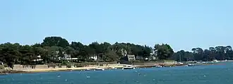 La pointe du Berchis, vue depuis la pointe de Locmiquel