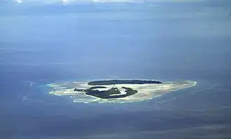 Vue du ciel des îles Poivre