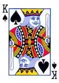 Roi de pique, portrait anglais, jeu de poker.