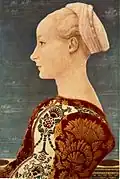 Portrait d'une jeune femme de profil, Gemäldegalerie, Berlin