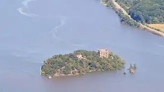 L'île Pollepel vue de la montagne Storm King
