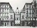 Synagoge de la Leopoldsgasse à Vienne, inaugurée en 1893 et détruite lors de la nuit de Cristal en 1938; carte postale ancienne avec une vue idéalisée