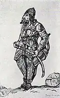 Nicolas Roerich. Projet de costume pour les danses polovtsiennes de 1909