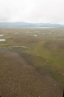 Sols polygonaux à l'est du lac Vastenjaure