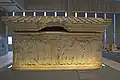 Sarcophage de Polyxène. Face A : le sacrifice. VIe siècle av. J.-C. Çanakkale Archeological Museum.