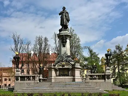 Monument à Adam Mickiewicz (1898), Varsovie.