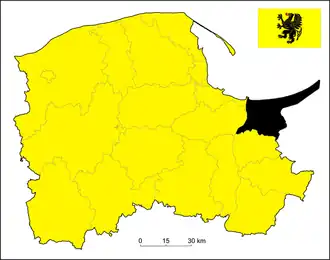 Localisation de Powiat de Nowy Dwór Gdański
