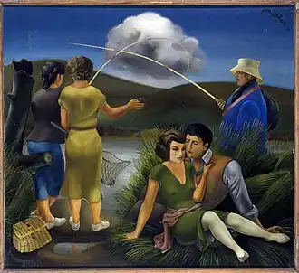 Jeunes gens et pêcheur (1936)