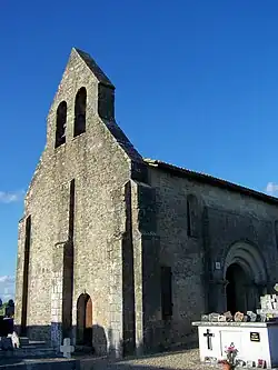 Façade de l'église Saint-Martin-de-Monphélix (juin&nbsp;2009)