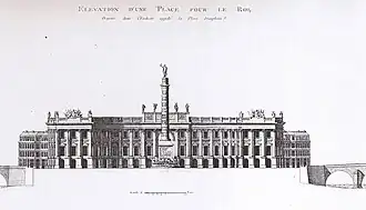 Germain Boffrand, place Louis XV à l'emplacement de la place Dauphine.