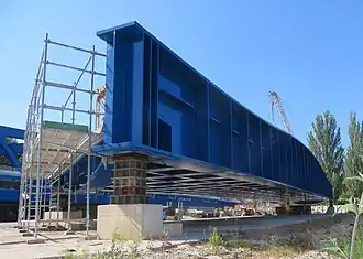 Pont de Gallardon en attente d'installation.