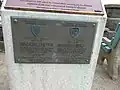 Plaque commémorative désignant le Pont de Québec comme monument historique du génie civil. Désignation attribuée en 1987.
