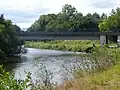 Le pont de la Rochette, sur l'Oust, entre Josselin et Guégon.