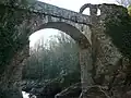 La face nord pont du diable, vue de la voûte.