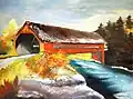 Le pont rougePierrette « Verro » Verreault, vers 1970.