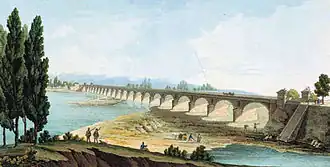 Le Ponte sul Taro (it) à Ponte Taro, frazione de Fontevivo en 1819