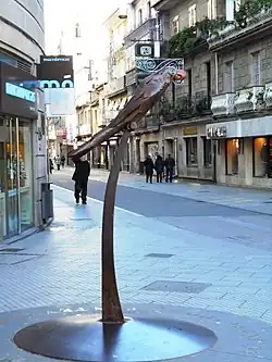Perroquet Ravachol sur la place de la Peregrina.