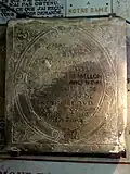 Plaque funéraire pour le cœur du curé Mellon Soret.