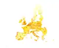 Densité de la population européenne en 2001.