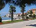 La promenade de Poreč (Croatie).