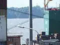 Une vue partielle du Port autonome de Douala à partir de Bonanjo
