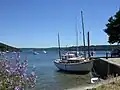 Le port de Moulin-Mer à marée haute.