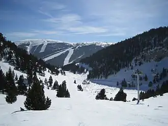 Vue aérienne de la station.