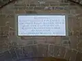 La plaque commémorant la visite du roi danois