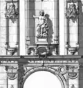 Statue de Jupiter et devise, 1867.