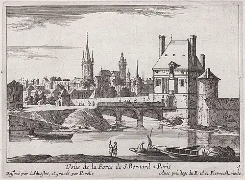 La porte Saint-Bernard, par Israël Silvestre - ca. 1650