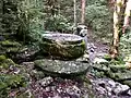 Moulin de Porte Traine. Béal et meules sur voûte