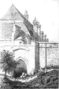Porte au Mistre devant l'Église Saint-Nicolas,