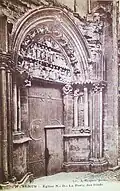 Semur-en-Auxois (Côte-d'Or), Collégiale Notre-Dame de Semur-en-Auxois, restauration des pentures de la porte des Bleds.