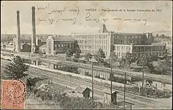 Vue générale de la Société cotonnière de l'Est(carte postale Paul Testart).