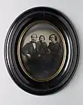Ambrotype suédois. Portrait de famille, vers 1860.