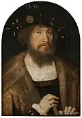 Michel Sittow, Portrait de Christian II, 1515, huile sur panneau, 31 × 22 cm.