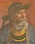 Anonyme, Portait d'homme en costume breton typique du pays Bigouden vers 1880, Pont-l'Abbé, Musée bigouden.