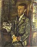 Portrait de Leopold Zborowski, 1926, huile sur toile, 100&nbsp;×&nbsp;81&nbsp;cm, musée d'Art et d'Histoire du judaïsme, Paris.