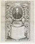 Estampe du portrait de Saint Ignace de Loyola.