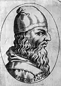Aristote représenté avec un bonnet de type thrace.