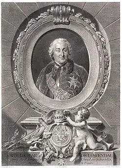 Woldemar de Lowendal, d'après Quentin de La Tour;
