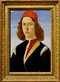 Portrait d'un jeune homme, réalisé sans doute par Botticelli, en tous cas dans son atelier ; vers 1480-85 ; musée du Louvre.