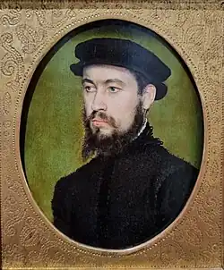 Portrait présumé de Jean de Bourbon-Vendôme par Corneille de Lyon, Musée des Beaux-Arts de Dijon.