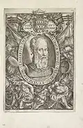 Portrait de Melchior Michael, amiral de la flotte vénitienne, dans Imagines quorundam principum et illustrium virorum', Venise, Bolognino Zaltieri, 1568.