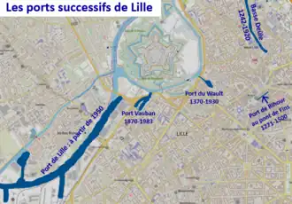 Ports successifs de Lille