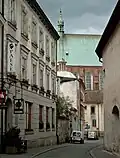 Vue de l’église Saint-Joseph vers le nord, jusqu’à la rue Dominikańska.