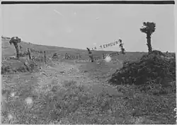 Position de la 26e&nbsp;batterie du 47e&nbsp;RAC au nord de Thessalonique, juin 1916.